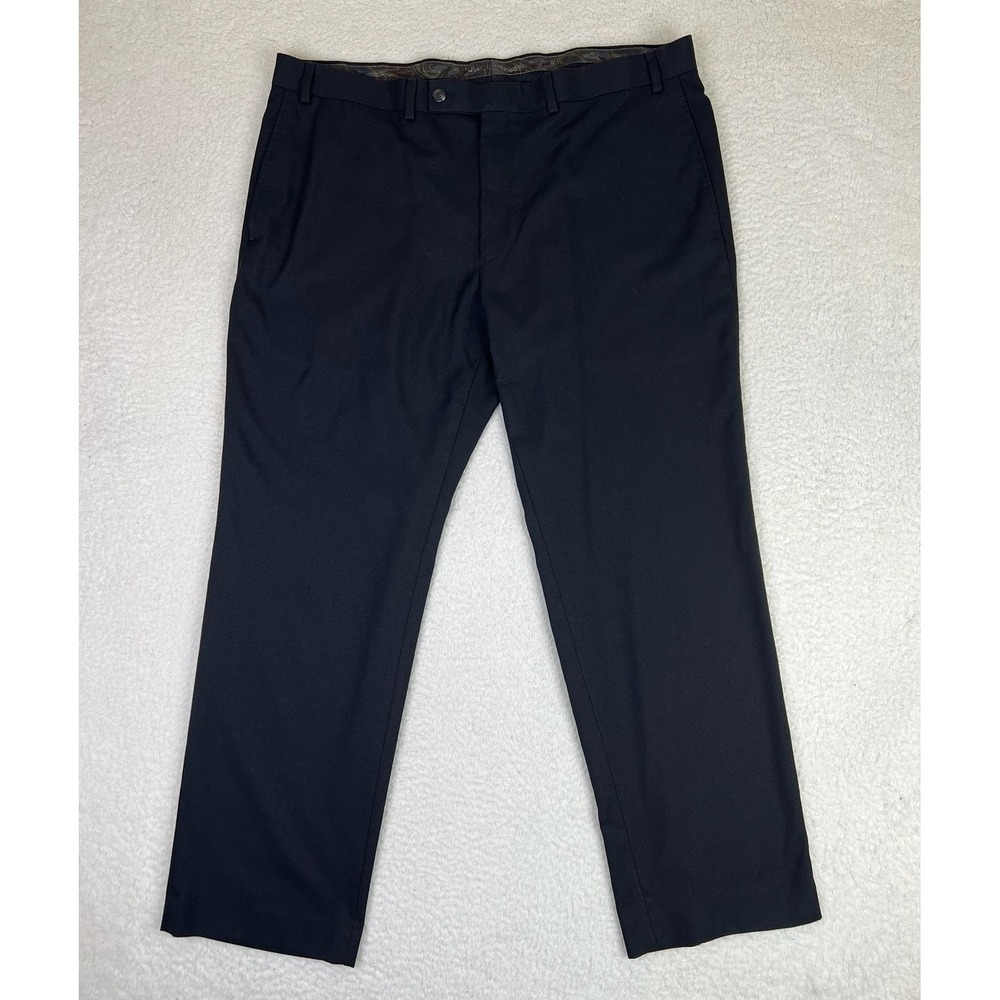 Lauren Ralph Lauren‎ Mens 40x30 Black Classic Fit Straight Leg Dress Pants